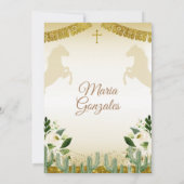 Invitation Mexicaine Troisième anniversaire Floral Blanc (Dos)