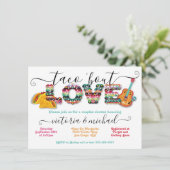 Invitation Mexican Fiesta Taco'bout Love douche de couples  (Debout devant)