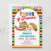 Invitation Mexican Fiesta Tacos and Tequila Birthday (Devant)