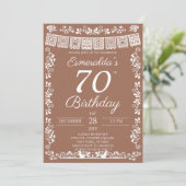 Invitation Mexican Fiesta Terracotta 70th Birthday (Debout devant)