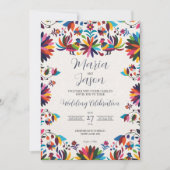 Invitation Mexican Otomi Tenangos Fiesta Folk Art Wedding (Devant)