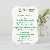 Invitation Mexican Rose Flag Personalized Wedding (Debout devant)