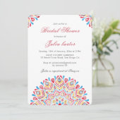 Invitation Mexico Festival Mandala Bridal Shower (Debout devant)