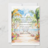 Invitation Mexico Tropical Beach Destination Mariage (Devant)