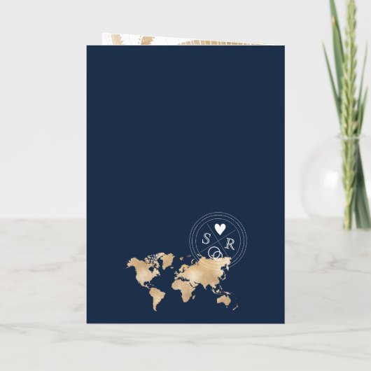 Invitation Mexique Destination Mariage Passeport World QR Cod (Dos)