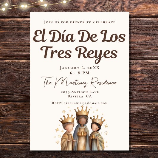 Invitation Mexique El Día De Los Tres Reyes Dîner