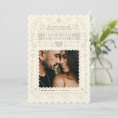 Invitation Mexique Fantail Doves Papel Picado Collage (Debout devant)