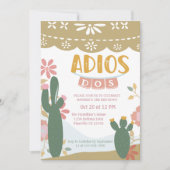 Invitation Mexique Fiesta Adios Dos Troisième Anniversaire (Devant)