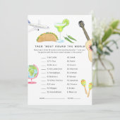 Invitation Mexique Fiesta Taco 'à propos d'amour douche jeu (Debout devant)