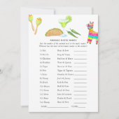 Invitation Mexique Fiesta Taco Jeu (Devant)