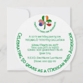 Invitation Mexique Irlande États-Unis Drapeau Shamrock (Devant)