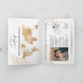 Invitation Mexique Mariage Destination Passeport World Heart (Intérieur)
