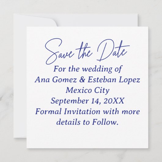 Invitation Mexique Otomí Tenango Talavera Enregistrer la date (Dos)