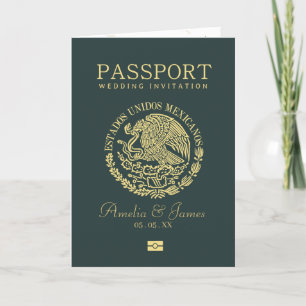 Invitation Mexique Passeport Destination Mariage