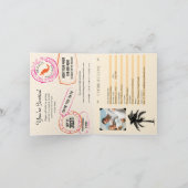 Invitation Mexique Passport Palm Tree Mariage (Intérieur)
