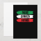 Invitation Mexique Pride Tacos Cerveza Football (Devant / Derrière)