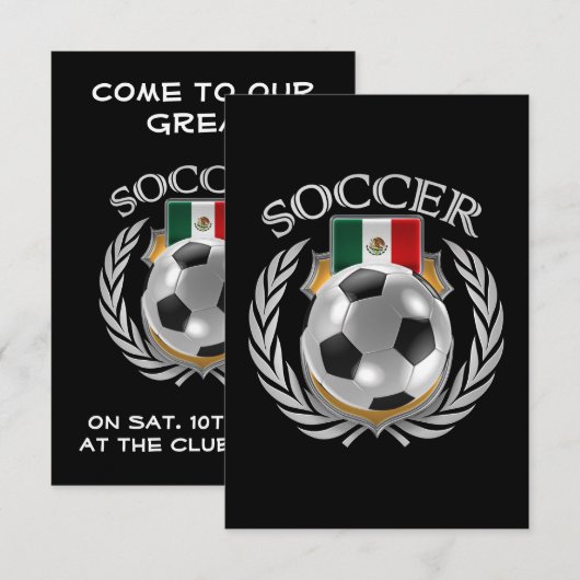 Invitation Mexique Soccer 2016 (Devant / Derrière)
