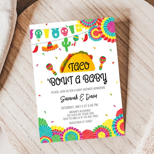 Invitation Mexique Taco 'Bout A Baby shower