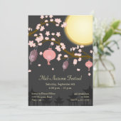 Invitation Mi-automne Festival Flower Tree Lanternes (Debout devant)