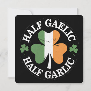 Invitation Mi-Gaélique Mi-Ail Irlandais Italien St. Patrick