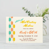 Invitation Mi-siècle moderne Anniversaire Rétro Super (Debout devant)