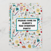 Invitation Mi-siècle moderne de l'âge atomique STEM Physique  (Devant / Derrière)