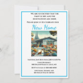 Invitation Mi-siècle Moderne Nouvelle Maison Réchauffement (Devant)