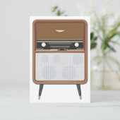 Invitation Mi-siècle Vintage Radio Retro Music Lover (Debout devant)