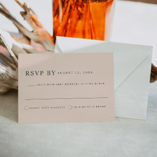 Invitation MIA Moderne Bohémienne Tonpe Beige RSVP