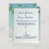 Invitation Miami, affiche de voyage de la florida palm. (Devant / Derrière)