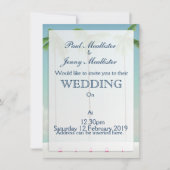 Invitation Miami, affiche de voyage de la florida palm. (Devant)