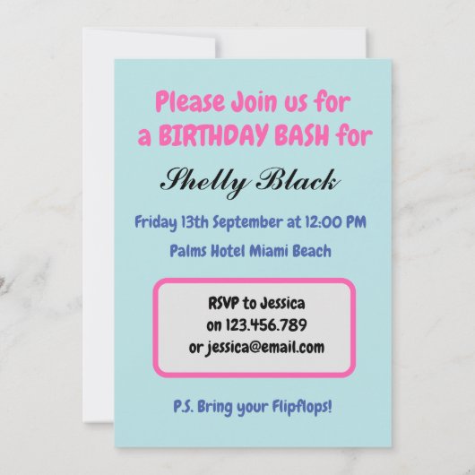 Invitation Miami Beach (Dos)