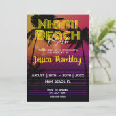 Invitation Miami Beach Bachelorette Week-end Itinéraire (Debout devant)