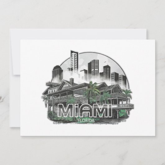 Invitation Miami City Floride USA (Devant)