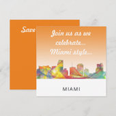 INVITATION MIAMI FLORIDA SKYLINE WB1 (Devant / Derrière)