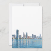 Invitation Miami Skyline Watercolor Elegant Wedding (Dos)