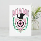 Invitation Miami Soccer de style universitaire  (Debout devant)