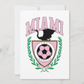 Invitation Miami Soccer de style universitaire  (Dos)