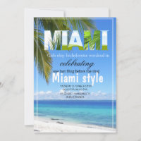 Miami Summer Girls Weekend Bachelorette Party Invi
