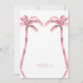 Invitation Miami Tropical Beach Fête des mariées peinte à la  (Dos)