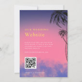 Invitation Miami tropical ou Palm Springs tout en un Mariage (Dos)