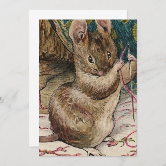 Invitation Mice At Work - Beatrix Potter (Devant / Derrière)