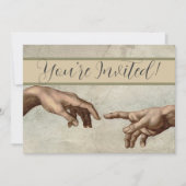 Invitation Michaelangelo mains création adam dieu (Devant)