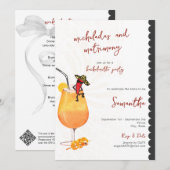 Invitation Micheladas & Mariage Mexicain Fiesta Bachelorette (Devant / Derrière)
