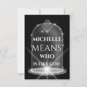 Invitation Michelle Nom Signification Diamond Graduate Spark (Devant)