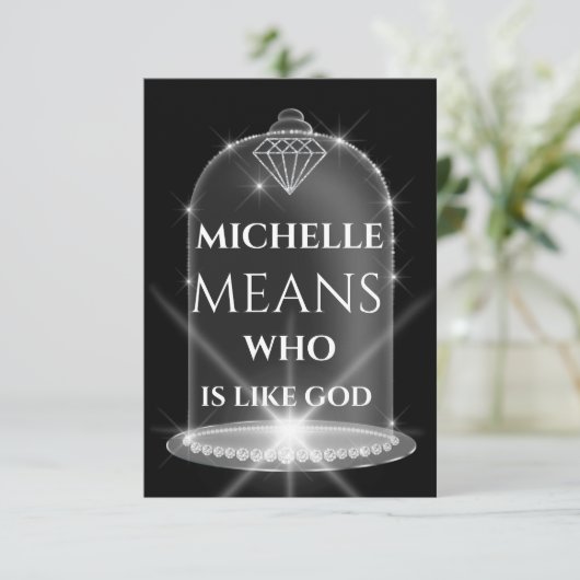 Invitation Michelle Nom Signification Diamond Graduate Spark (Debout devant)