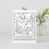 Invitation michigan color me collage (Debout devant)