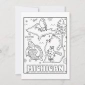 Invitation michigan color me collage (Devant)