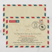 Invitation MICHIGAN / ITALIE | Baby shower (Devant / Derrière)