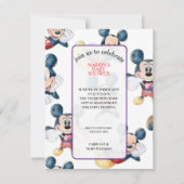 Invitation Mickey Mouse Polka Dot Baby Shower (Devant)